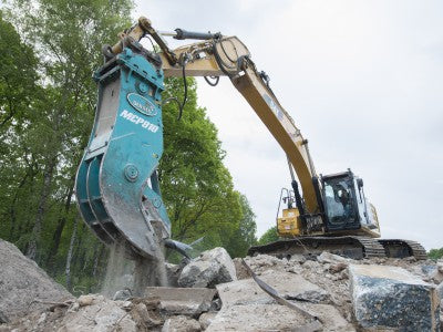 Zirkuläres Abbruchverfahren mit den Brechzangen von Dehaco