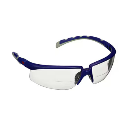 3M™ Solus™ 2000 Schutzbrille, Bügel blau/grau, beschlagfrei/kratzfest, Lesebrille +2,5, klare Scheiben, S2025AF-BLU, 20/Karton