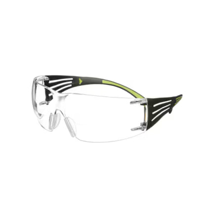 3M™ SecureFit™ 400 Schutzbrille mit Lesehilfe, Schwarz/Grün, kratzfest/antibeschlag, klare +2.5 Gläser, SF425AS/AF-EU, 20/Karton