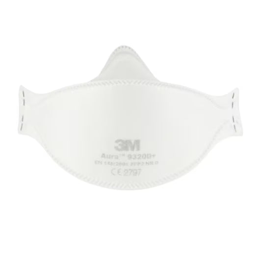 3M™ 9320D+ Aura™ Einweg-Atemschutzmasken, FFP2, ohne Ventil, 3 Stück/Packung