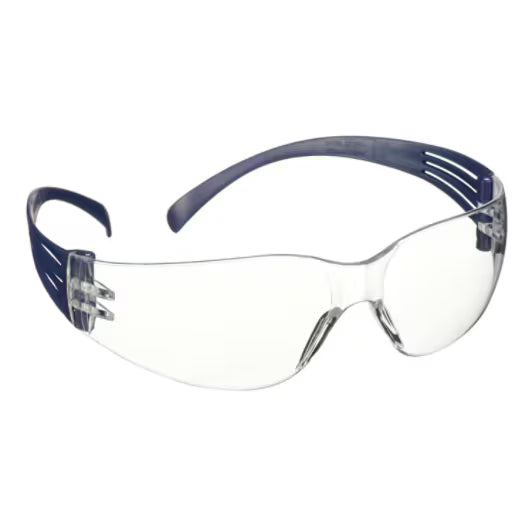 3M™ SecureFit™ 100 Schutzbrille, blaue Fassung, kratzfeste, klare Gläser, SF101AS-BLU-EU, 20/Karton