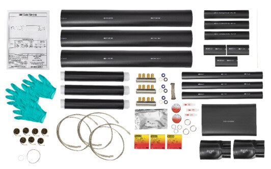 3M™ 93-FS 236-3/M2 QS2000E Übergangsmuffe, Papier-/Kunststoffkabel, 12/20 kV, 3x 50 - 240 / 3x 1x 50 - 240 mm², Schraubverbinder