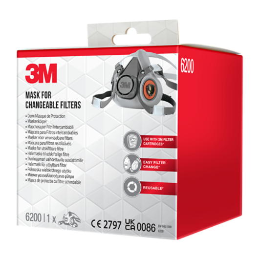 3M™ Maskenkörper für Wechselfilter M, 6200BC1, 1/Packung