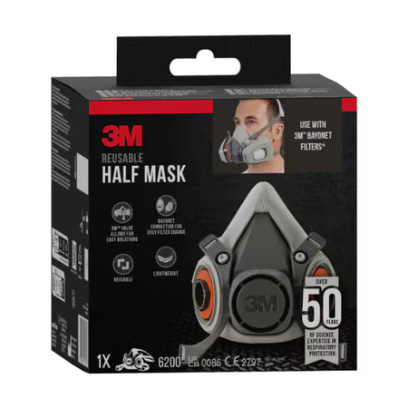 3M™ Wiederverwendbare Halbmaske 6200, mittel