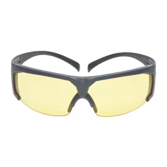 3M™ SecureFit™ 600 Schutzbrille, grauer Rahmen, Scotchgard™ Antibeschlag- und kratzfeste Beschichtung (K&N), bernsteinfarbene Gläser, SF603SGAF-EU, 20 Stück/Karton