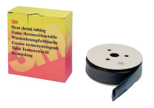3M™ HSR Dünnwandiger Warmschrumpfschlauch auf Minirolle, Schwarz, 12,7/6,4 mm, 6 m, Spenderkarton