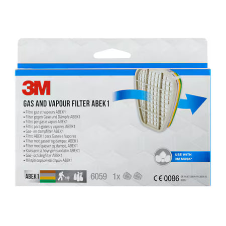 3M™ Gas- und Dämpfefilter 6059, ABEK1 für 6000er- und 6500er-Serie, 1 Paar/Pack