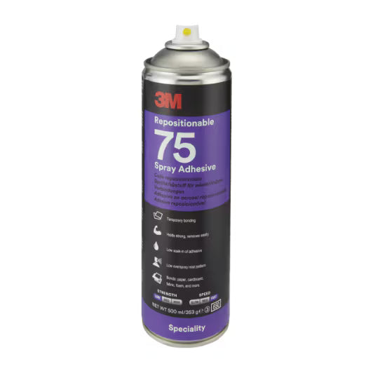 3M™ Repositionierbarer Sprühkleber 75, Transparent, 500 ml
