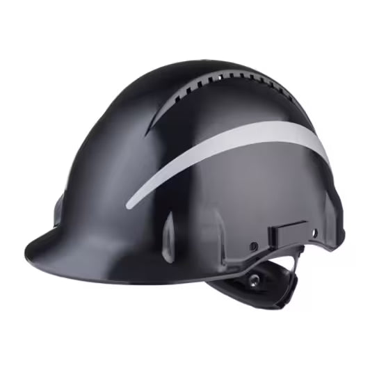 3M™ Schutzhelm, Uvicator, Ratschenverschluss, belüftet, reflektierend, Kunststoff-Schweißband, schwarz, G3000NUV-R-SV