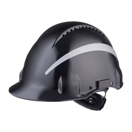 3M™ Schutzhelm, Uvicator, Ratschenverschluss, belüftet, reflektierend, Kunststoff-Schweißband, schwarz, G3000NUV-R-SV