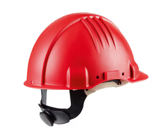 3M™ Hochtemperatur-Schutzhelm, Ratscheneinstellung, unbelüftet, 1000 V dielektrisch, Lederschweißband, rot, G3501M-RD