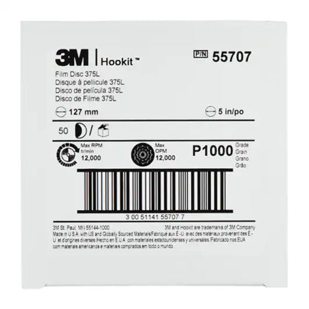 3M™ Hookit™ Film-Schleifscheibe 375L, 127 mm, ohne Lochung, P800, PN55672