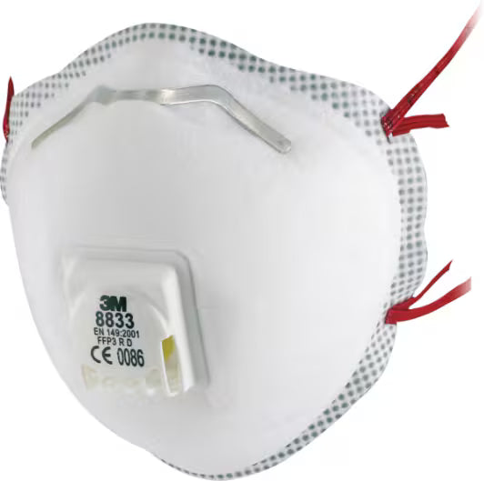3M™ Atemschutzmaske, FFP3, mit Ventil, 8833