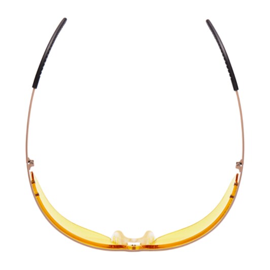 3M™ Metaliks™ Schutzbrille, Metallgestell, kratzfest/beschlagfrei, bernsteinfarbene Gläser, 71461-00002