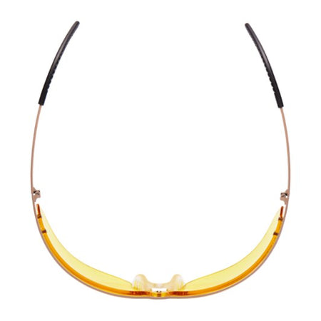 3M™ Metaliks™ Schutzbrille, Metallgestell, kratzfest/beschlagfrei, bernsteinfarbene Gläser, 71461-00002