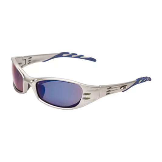 3M™ Fuel™ Schutzbrille, silberner Rahmen, kratzfest, blau verspiegelt, 71502-00002