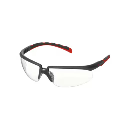 3M™ Solus™ Serie 2000, S2001SGAF-ROT, grau/rote Bügel, Scotchgard™ Anti-Beschlag-Beschichtung, klare AC-AK-Scheiben, 20/Karton