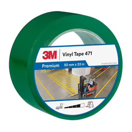 3M™ Vinylband 471, Grün, 50 mm x 33 m, 0,14 mm, einzeln und handlich verpackt