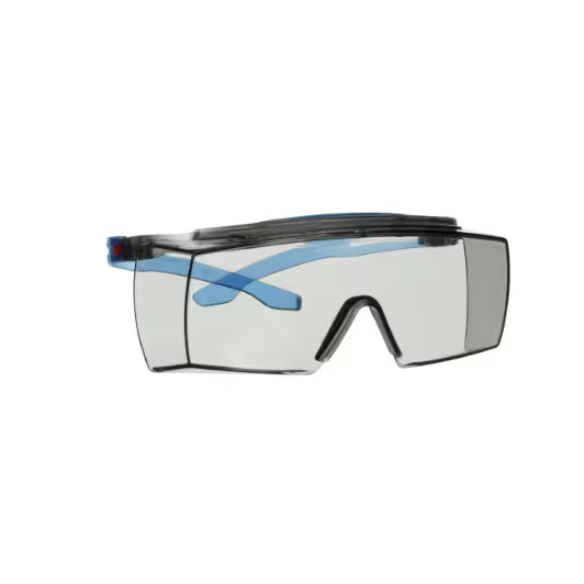 3M™ SecureFit™ 3700 Überbrille, blau Bügel, Brauenschutz, Scotchgard™ Anti-Beschlag (K&N), hellgraue Innen-/Außenlinse, SF3707XSGAF-BLU-EU, 20/Karton