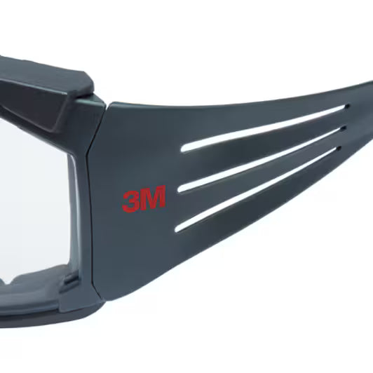 3M™ SecureFit™ 600 Schutzbrille, grauer Rahmen, Schaumstoff, Scotchgard™ Anti-Beschlag und kratzfeste Beschichtung (K&N), klare Scheiben, SF601SGAF/FI-EU