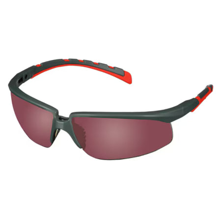 3M™ Solus™ 2000 Serie, S2024AS-RED, grau/rote Bügel, verspiegelte rote, kratzfeste Gläser, 20/Karton