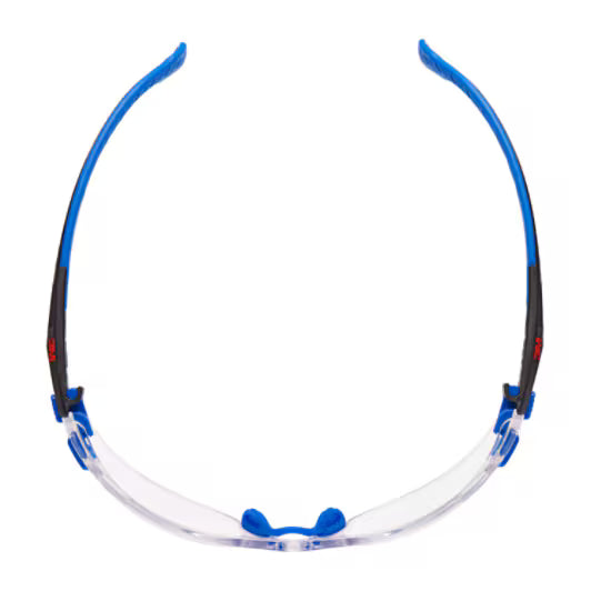 3M™ Solus™ 1000 Schutzbrille, blau/schwarzer Rahmen, Scotchgard™ Anti-Beschlag- und Kratzschutzbeschichtung (K&N), klare Scheiben, S1101SGAF-EU, 20/Karton
