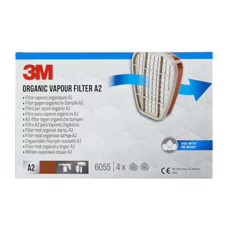 3M™ Filter gegen organische Dämpfe 6055, A2 für 6000er- und 6500er-Serie, 4 Paar/Packung