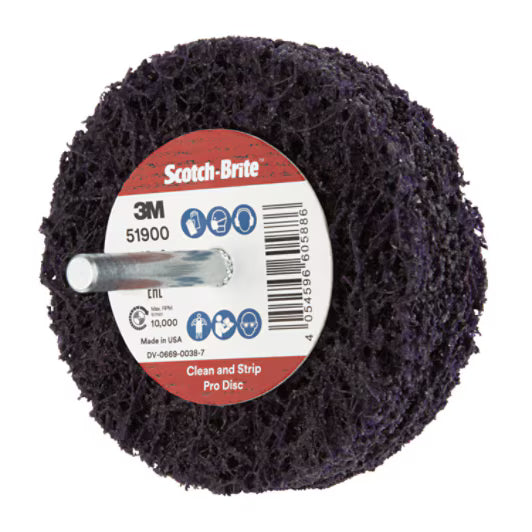 Scotch-Brite™ Clean and Strip Scheibe XT-ZS Pro auf Stift, 100 mm x 25 mm x 6 mm, S XCRS