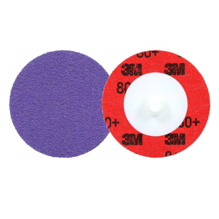 3M™ Cubitron™ 3 Roloc™ Langlebige Schleifscheibe 1184F, 80+ YF-Gewicht, TR, Violett, 51 mm, 50 Stück/Karton, 200 Stück/VE
