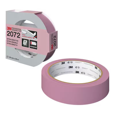 3M™ Professionelles Abdeckband 2072, extra empfindlich, 24 mm x 50 m, 1 Rolle/Packung, 100 % PEFC, SGSCH-PEFC-COC-110078