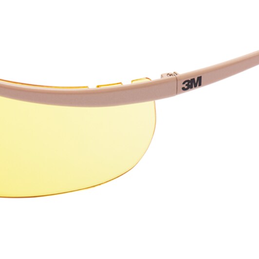 3M™ Metaliks™ Schutzbrille, Metallgestell, kratzfest/beschlagfrei, bernsteinfarbene Gläser, 71461-00002