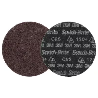 Scotch-Brite™ Präzisions-Oberflächenbearbeitungsscheibe für starke Beanspruchung, HD-DH, Grob 120+, 127 mm x NH, 50 St./Karton