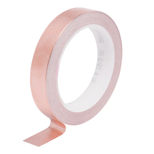 3M™ ET 1245 Kupferfolie, geprägt, mit nichtleitendem Klebstoff, Kupfer, 25 mm x 16,5 m x 0,1 mm