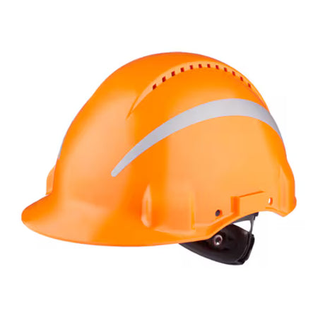 3M™ Schutzhelm, Uvicator, Ratschenverstellung, Belüftung, reflektierend, Kunststoff-Schweißband, orange, G3000NUV-R-OR