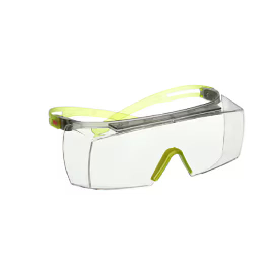 3M™ SecureFit™ 3700 Überbrille, limegrüner Bügel, Scotchgard™ Anti-Beschlag (K&N), klare Scheibe, SF3701SGAF-GRN-EU, 20/Karton