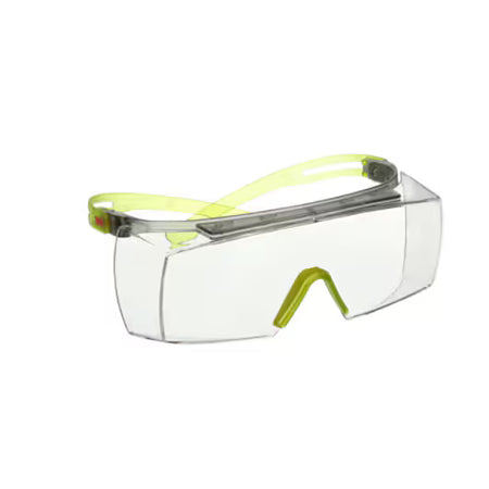 3M™ SecureFit™ 3700 Überbrille, limegrüner Bügel, Scotchgard™ Anti-Beschlag (K&N), klare Scheibe, SF3701SGAF-GRN-EU, 20/Karton