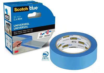 ScotchBlue™ Malerband für verschiedene Oberflächen, 36 mm x 41 m, 1 Rolle/Packung, 100 % PEFC, SGSCH-PEFC-COC-110078