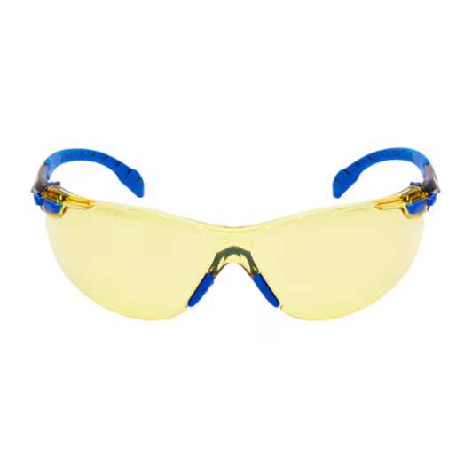 3M™ Solus™ 1000 Schutzbrille, blau/schwarzer Rahmen, Scotchgard™ Anti-Beschlag- und Kratzschutzbeschichtung (K&N), bernsteinfarbene Gläser, S1103SGAF-EU, 20/Karton