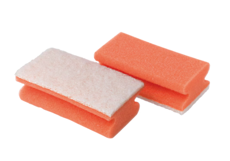 Scotch-Brite™ Synthetischer Schwamm mit Griff 106, Rot/Weiß, 70 mm x 130 mm, 10/Packung