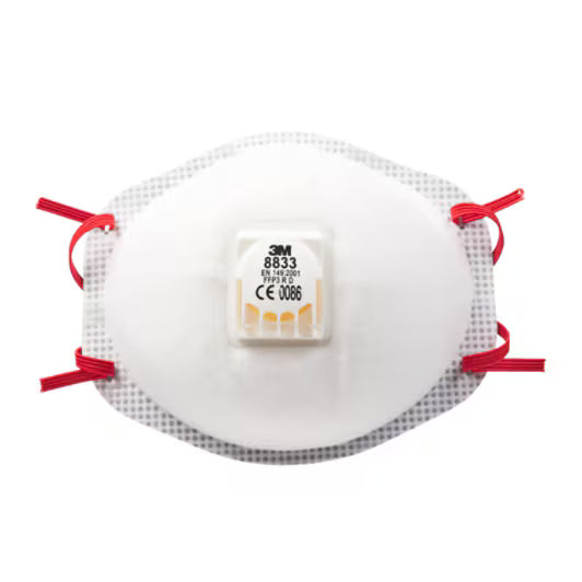 3M™ Atemschutzmaske, FFP3, mit Ventil, 8833