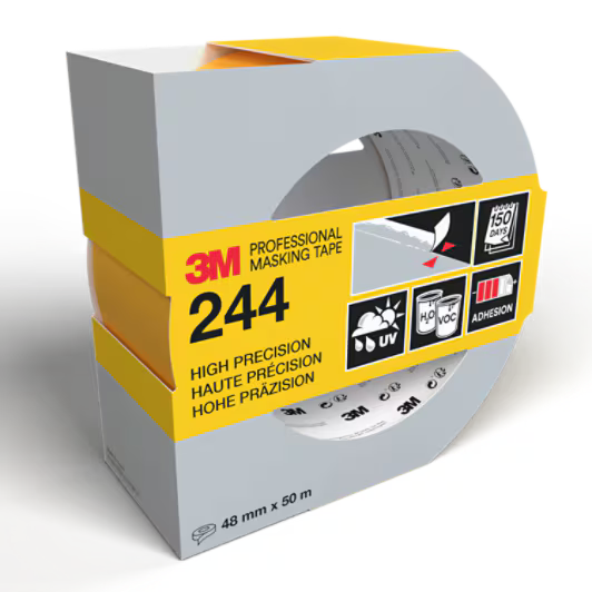 3M™ Profi-Kreppband 244, Verschiedene Oberflächen, 48 mm x 50 m, 1 Rolle/Packung, 100 % PEFC, SGSCH-PEFC-COC-110078