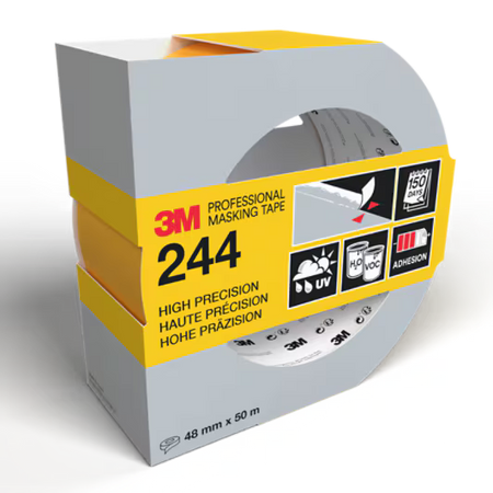 3M™ Profi-Kreppband 244, Verschiedene Oberflächen, 48 mm x 50 m, 1 Rolle/Packung, 100 % PEFC, SGSCH-PEFC-COC-110078