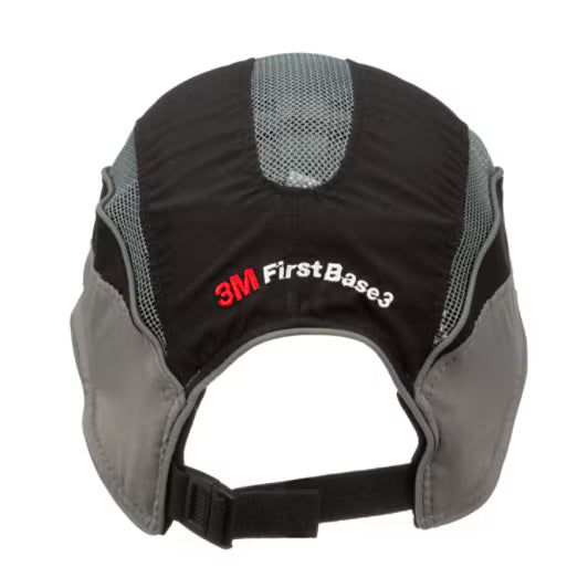 3M™ First Base™ 3 Anstoßkappe 2031217, Elite, Schwarz/Grau, Standard-Schirm, 70 mm, angepasst