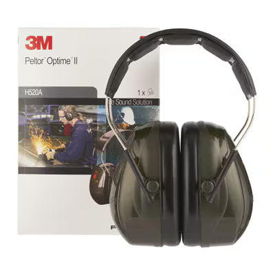 3M™ PELTOR™ Optime™ II Kapselgehörschutz, grün, Kopfbügel, H520A-407-GQ