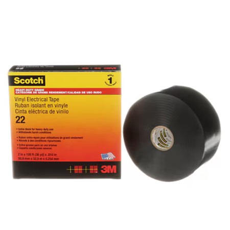 Scotch® 22 Vinyl Elektro-Isolierband, Schwarz, 50 mm x 33 m, 0,25 mm
