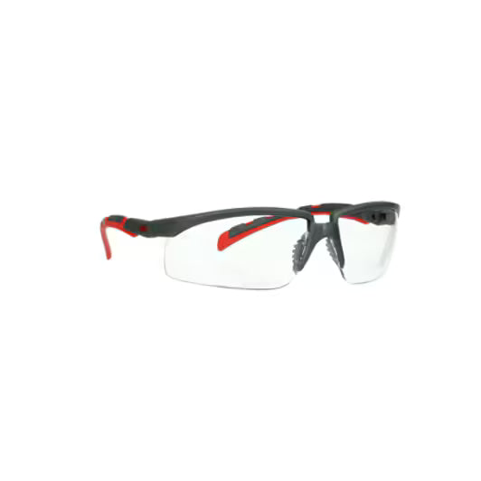 3M™ Solus™ Serie 2000, S2001SGAF-ROT, grau/rote Bügel, Scotchgard™ Anti-Beschlag-Beschichtung, klare AC-AK-Scheiben, 20/Karton