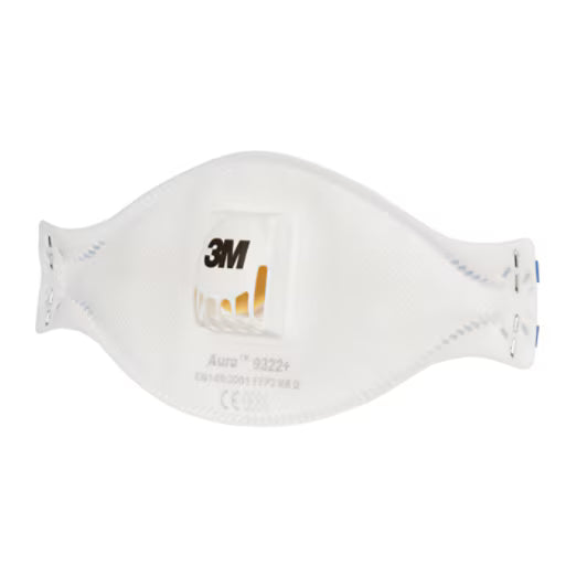 3M™ Aura™ Atemschutzmaske, FFP2, mit Ventil, 9322+