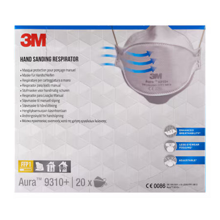3M™ Aura™ Atemschutzmaske 9310+, FFP1, ohne Ventil, 20 Stück/Packung