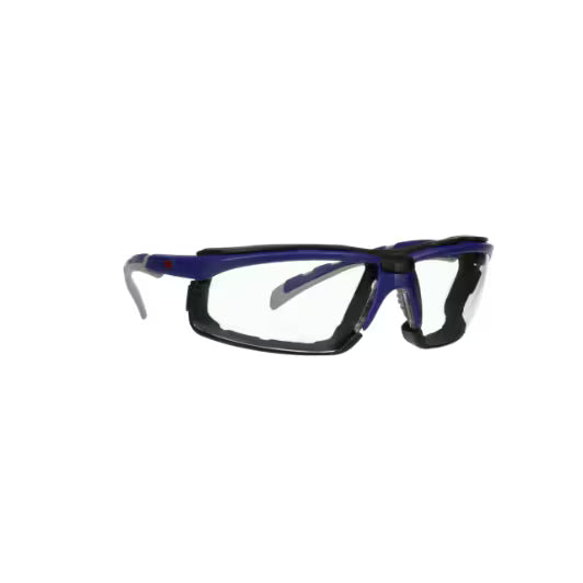 3M™ Solus™ Serie 2000, S2001SGAF-BGR‑F, grau/blaugrüne Bügel, Scotchgard™ Antibeschlagbeschichtung, klare AC-AK‑Gläser, Folienverpackung 20/Karton