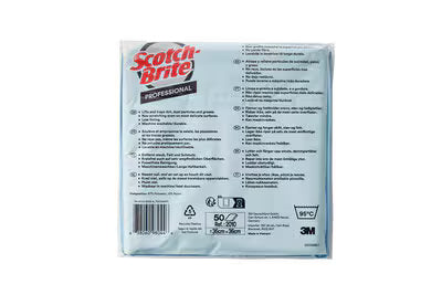 Scotch-Brite™ Hochleistungs-Mikrofasertuch 2011, Blau, 360 mm x 360 mm, 50 Stück/Packung, 8 Packungen/Karton
